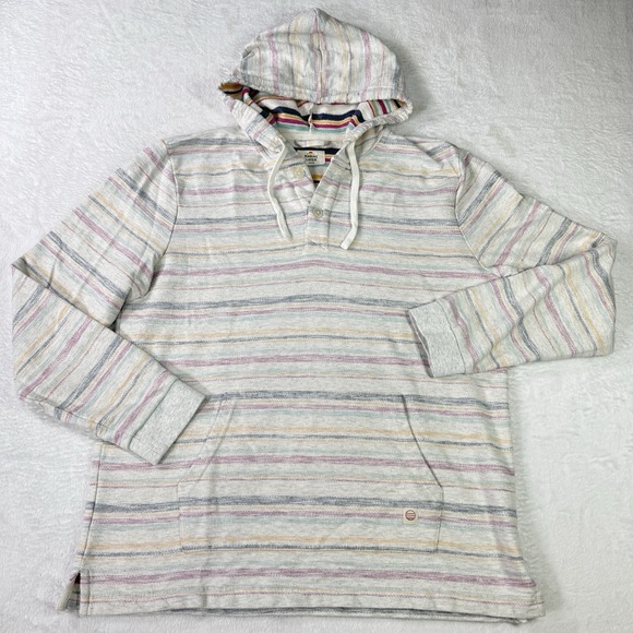 Marine Layer Other - Marine Layer Mens Medium Striped Henley Pullover Sweatshirt Portola Beach Hoodie